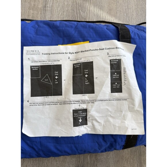 NATIONAL GEOGRAPHIC BLANKET FOLD up Drawstring Backpack With Instructions - Picture 2 of 6